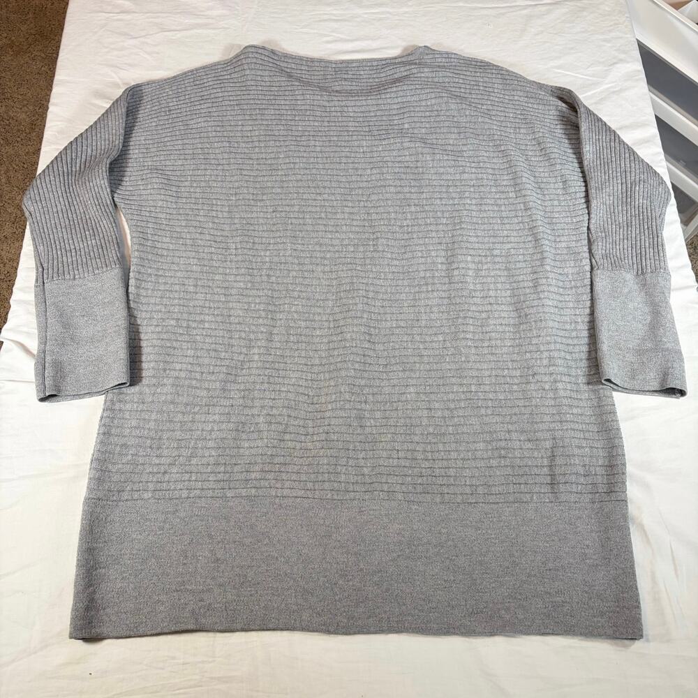 Eileen Fisher womens gray tunic length 3/4 sleeve sweater. Sz M. merino wool - Picture 4 of 6